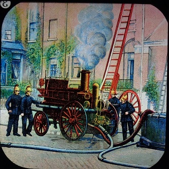 Our Firemen - Magic lantern slide